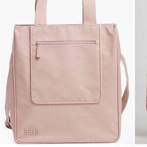 BEIS North South Recycled Polyester Tote ATLAS PINK